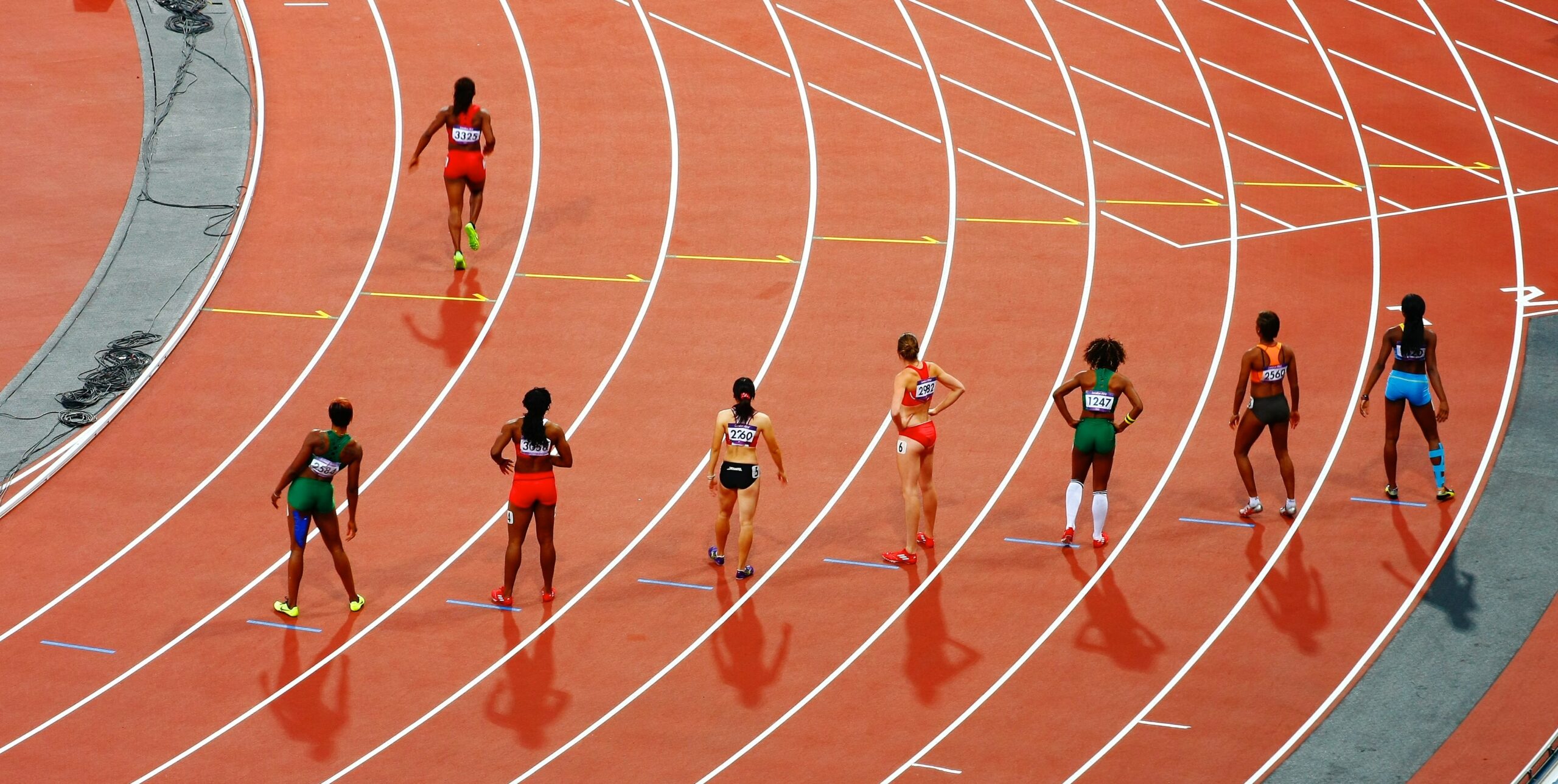 racers at a track meet