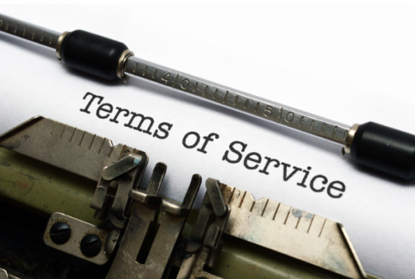 Terms of Service on a typewriter